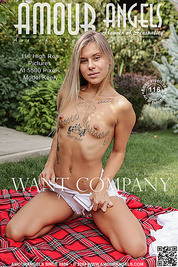 Alluring teen blonde shows off her nice tits and hot ass as she strips naked on a picnic